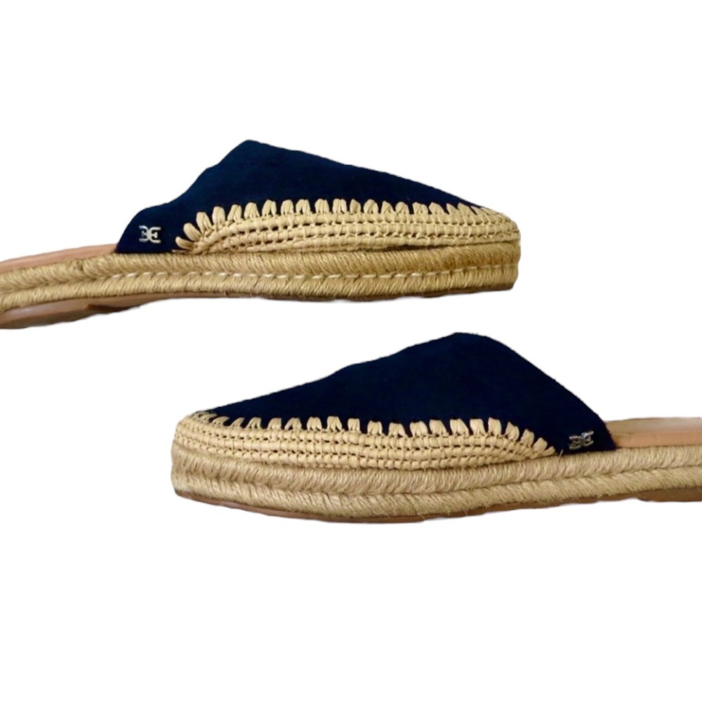 Sam Edelman Austin Navy Suede Espadrille Size 7.5 - Picture 3 of 6